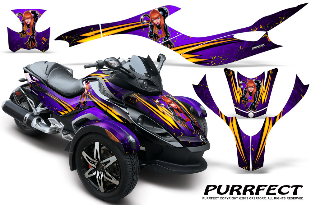 CAN-AM SPYDER Graphics Kit Purrfect Purple